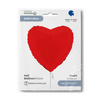 Balon Foliowy - Serce Matowe Czerwone, 46 cm, Grabo