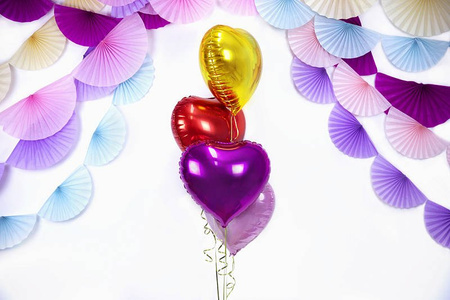 Balon foliowy Serce, 45cm, Ciemny Róż