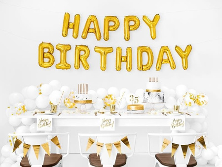 Serwetki urodzinowe z napisem Happy Birthday, 33cm, 20 szt.
