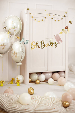 Balon foliowy  na Baby Shower "Oh Baby", 53x69 cm