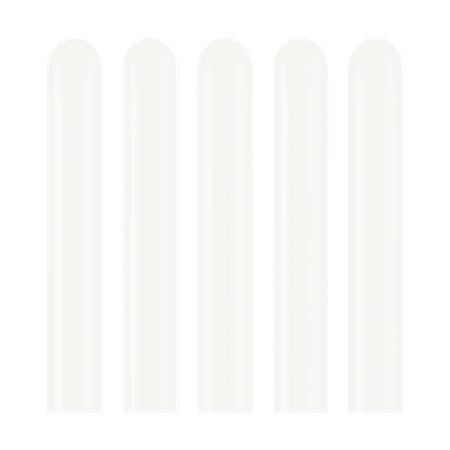 Balony do modelowania 260M, Standard White, Białe, 115cm, 100 szt.