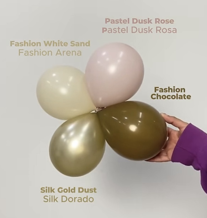 Balony lateksowe Sempertex, Pastel Dusk Rose, 12cm, 50szt.