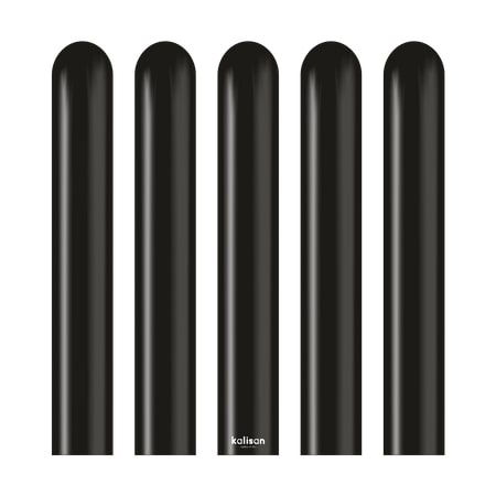 Balony do modelowania 260M, Standard Black, Czarne 115cm, 100 szt.