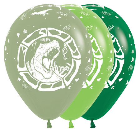 Balony lateksowe Sempertex Dinozaur T-Rex, Dino, 30cm, 25szt.