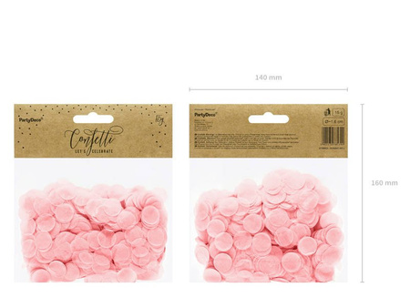 Konfetti Kółka, jasny różowy, 15g