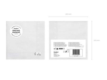 Serwetki papierowe Biały 33x33cm 20szt