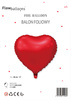 Balon Foliowy Czerwone Matowe Serce 46 cm