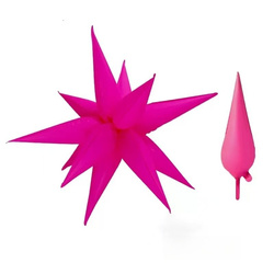 Balon foliowy Gwiazda 4D fuksja 48 cm 19 cali