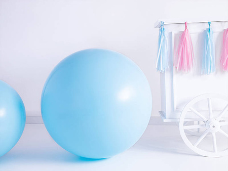 Balon lateksowy Gigant, Błękitny, Pastel Light Blue, 1m, 1 szt