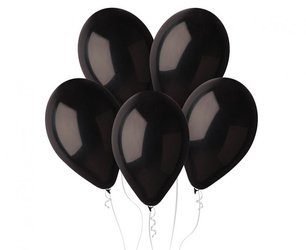 Balony Lateksowe Gemar Czarne Pastel G120, 33cm, 50 szt.