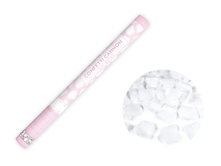 Tuba strzelająca, Płatki białych róż, 60cm