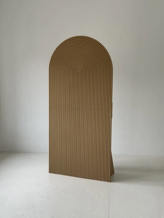 Ścianka dekoracyjna ryflowana półkole, Panel drewniany, MDF