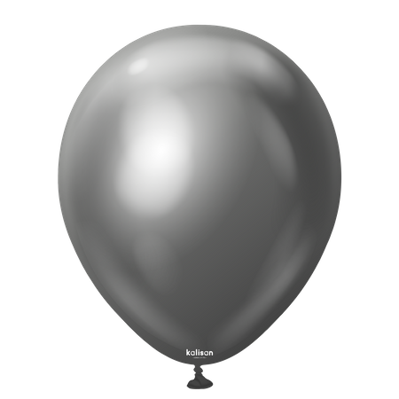 Balony lateksowe Kalisan Mirror Space Grey, szary 30 cm, 50 szt.