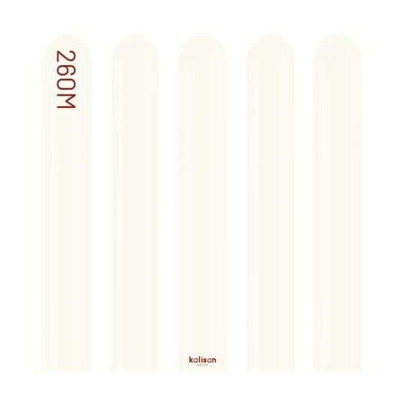 Balony do modelowania 260M, Retro White, 115cm, 100 szt.