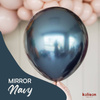 Balony lateksowe Mirror Navy, 13 cm, 100 szt.