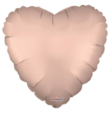 Balon Foliowy Serce, Matowy Rose Gold, 46 cm