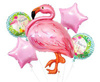 Balony foliowe - zestaw Flaming, Happy Birthday 5 szt.