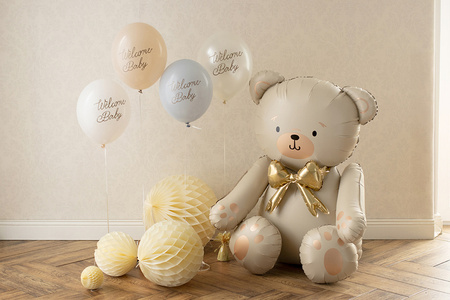 Balony lateksowe Welcome Baby, Narodziny, baby shower 30 cm, 6 szt.