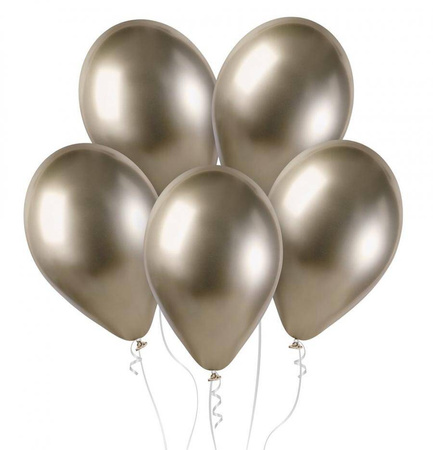 Balony lateksowe, Złote, Szampańskie, Shiny Prosecco, 33 cm, 50 szt.