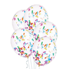 Balony lateksowe z konfetti mix kolorów, 30cm, 5 szt.