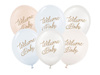 Balony lateksowe Welcome Baby, Narodziny, baby shower 30 cm, 6 szt.