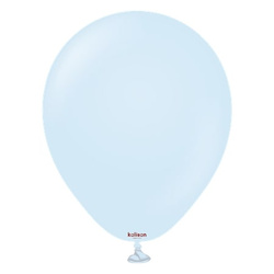 Balony lateksowe Kalisan Macaron Baby Blue, niebieski, 30cm, 100 szt.