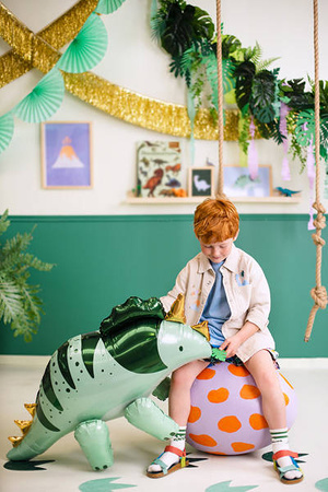 Balon foliowy Triceratops, 101x60.5cm, zielony