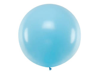 Balon lateksowy Gigant, Błękitny, Pastel Light Blue, 1m, 1 szt