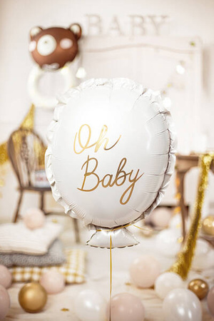 Balon foliowy  na Baby Shower "Oh Baby", 53x69 cm