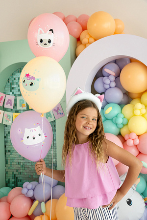 Balony lateksowe Strong Koci Domek Gabi Pastelowe Mix 30 cm 6 szt
