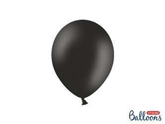Balony lateksowe Strong, Czarne, Pastel Black, 23cm, 100 szt.