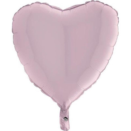 Balon Foliowy - Pastelowy Róż, Serce 46 cm, Grabo