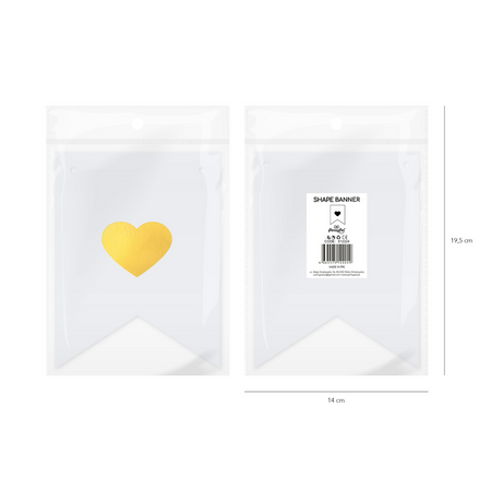 Baner DIY 16x12 cm - serce