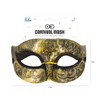 Maska karnawałowa złota postarzana 17x8cm