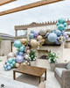 Balony lateksowe Kalisan AURA Ivory White, beżowy, kremowy, 45cm, 1szt.
