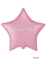Balon foliowy gwiazdka, różowa, Dowolny napis