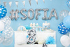 Balon foliowy Litera S 35cm, Srebrna