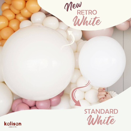 Balony lateksowe White, białe Kalisan 60cm, 2 szt.