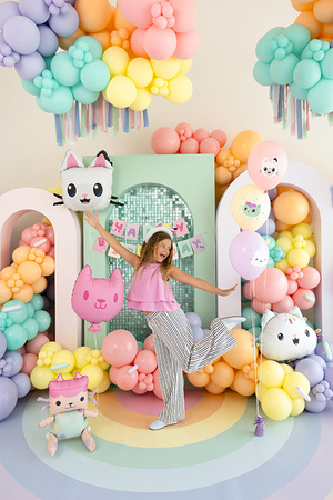 Balony lateksowe Strong Koci Domek Gabi Pastelowe Mix 30 cm 6 szt