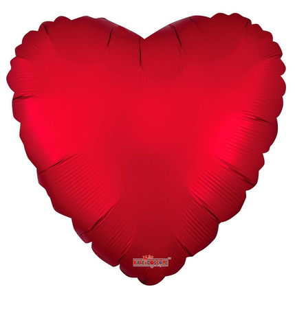 Balon Foliowy Serce, Czerwony Mat, 46 cm