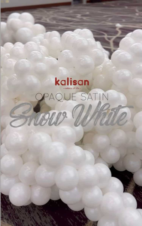 Balony lateksowe Kalisan Snow White, 30 cm, 50 szt.