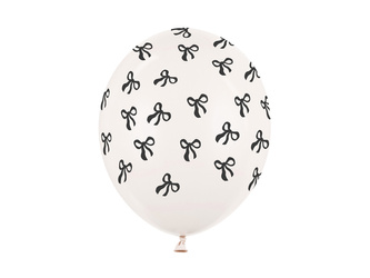 Balony, Kokardki, Pastel Off-white, 30 cm, 6 szt.