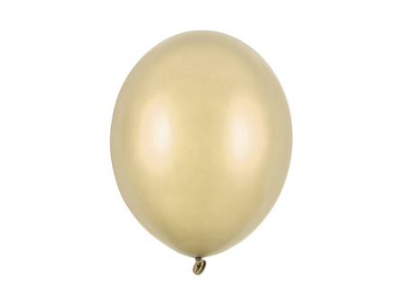 Balony lateksowe Strong, Złote, Metallic Cold Gold, 30cm, 100szt