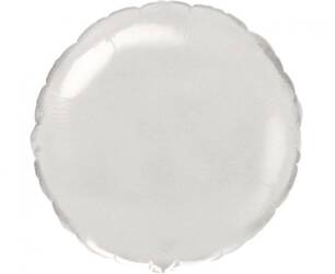 Balon Foliowy okrągły, biały, 46 cm