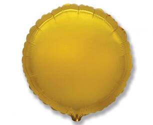 Balon Foliowy okrągły, złoty, 46 cm