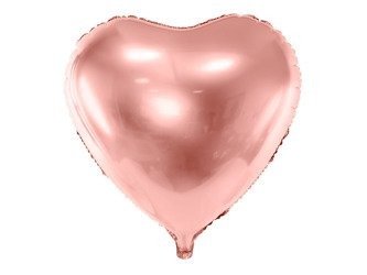 Balon foliowy Serce Rose Gold, 61cm, różowe złoto