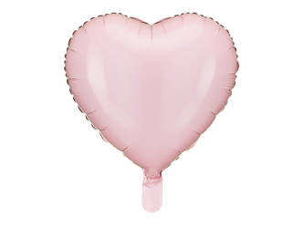 Balon foliowy Serce jasny róż, 45cm