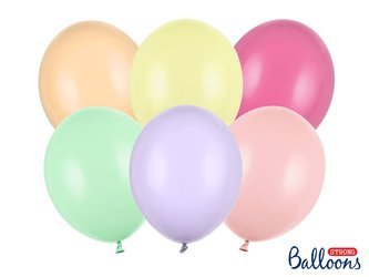 Balony Strong, pastelowy, kolorowy mix, 30 cm, 50 szt.