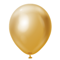 Balony lateksowe Kalisan Mirror Gold złote, 30 cm, 50 szt.