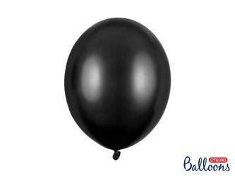 Balony lateksowe Strong, Czarne, Metallic Black, 30cm, 100 szt.